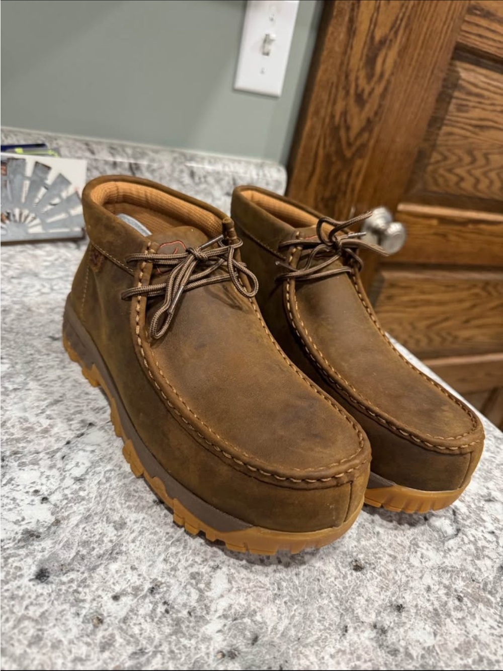 Twisted X Brown Womens Moc Toe Ankle Boots